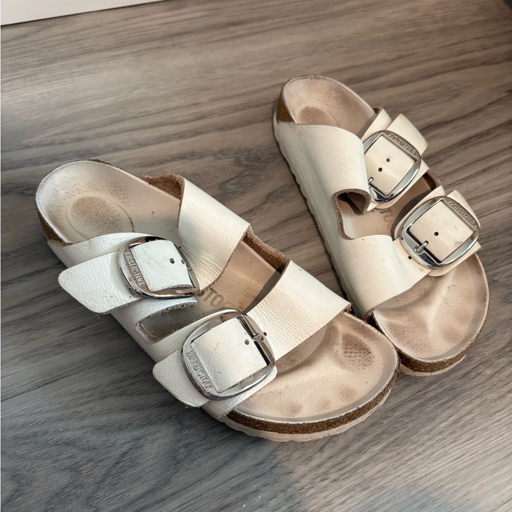 Birkenstock Women's Arizona Big Buckle White Leather